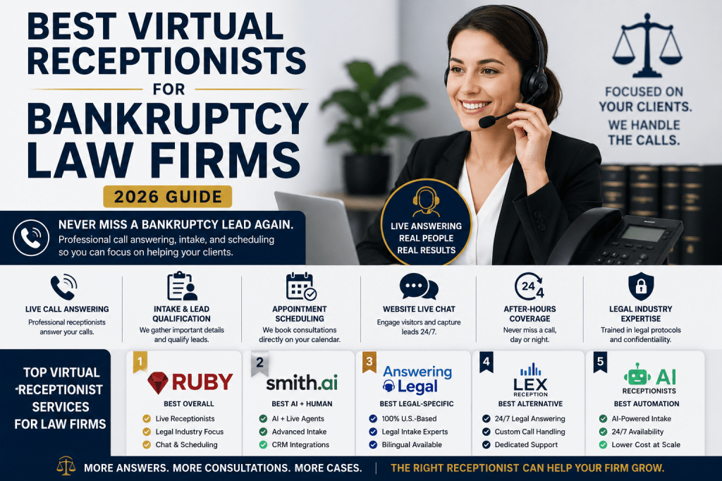 Best Virtual Receptionists for Bankruptcy Law Firms (2026&nbsp;Guide)